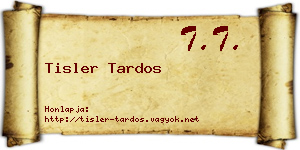 Tisler Tardos névjegykártya